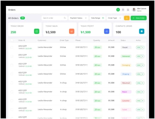 BD Commerce platform screenshot