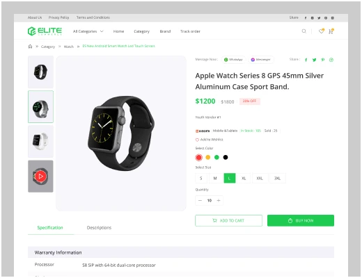 BD Commerce platform screenshot