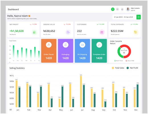 BD Commerce platform screenshot