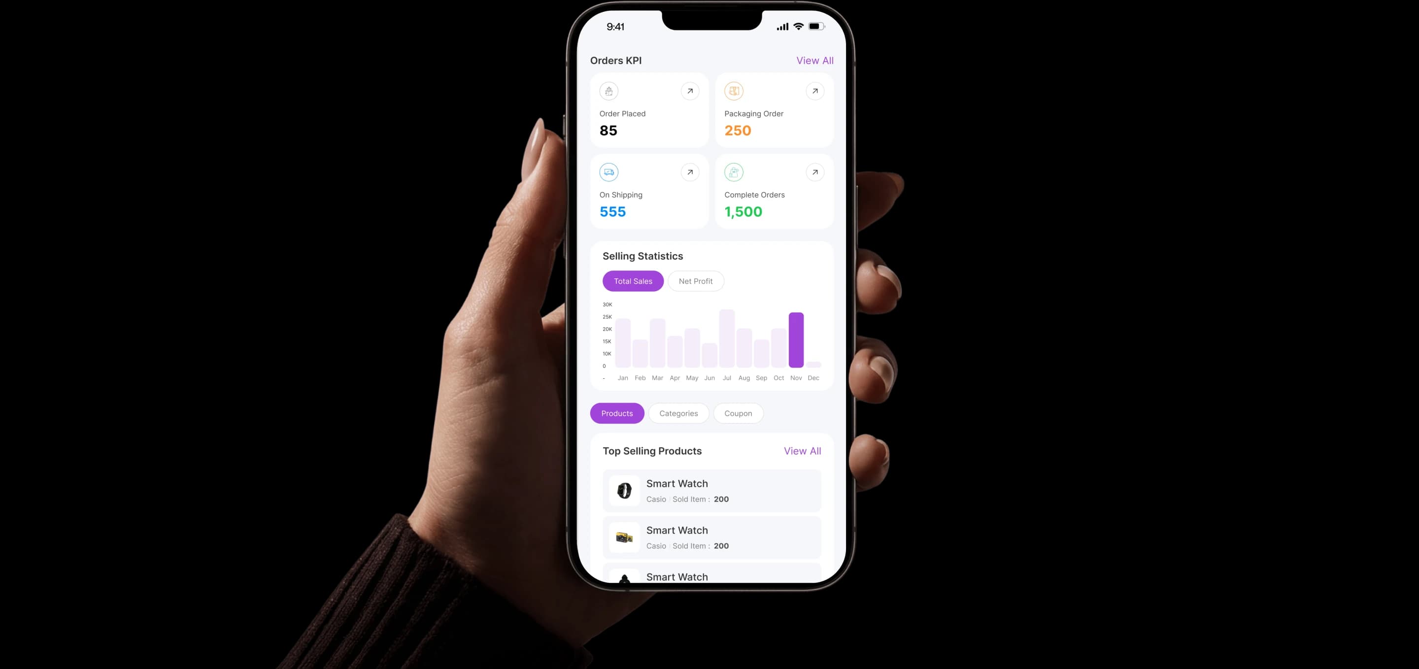 Mobile phone mockup showcasing Expert Squad projects